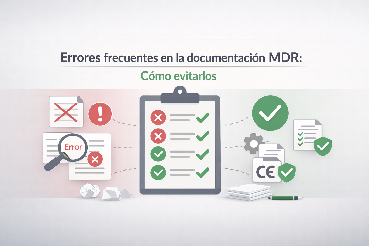 Errores frecuentes en la documentación MDR y cómo evitarlos
